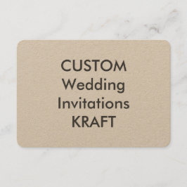 KRAFTPAPIER 100lb 5" x 3,5" Hochzeits-Einladungen Einladung