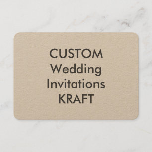KRAFTPAPIER 100lb 5" x 3,5" Hochzeits-Einladungen Einladung