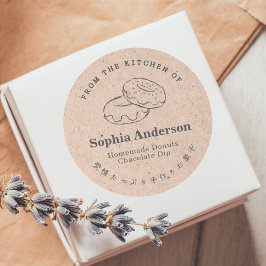 Kraftpapier aus der Küche von Donut Baked Goods Runder Aufkleber