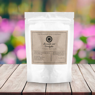 Kraftpapier-Bath-Salben-Pouch-Etikett mit Logo Schaumweinetikett