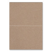 Kraftpapier blühe Hochzeitskarte Tischnummer (Rückseite)