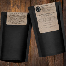 Kraftpapier Cottage Food Produktlabel mit Logo