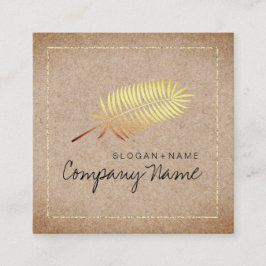 Kraftpapier-Druck GoldLeaf Quadratische Visitenkarte