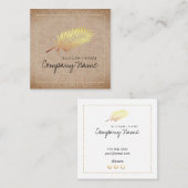 Kraftpapier-Druck GoldLeaf Quadratische Visitenkarte (Vorne/Hinten)