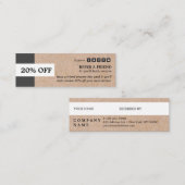 Kraftpapier druckte mini visitenkarte (Vorne/Hinten)