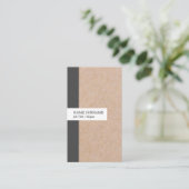 Kraftpapier druckte visitenkarte (Stehend Vorderseite)