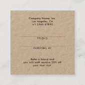 Kraftpapier Einfach Modernes Minimales Geschäft Empfehlungskarte (Rückseite)
