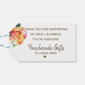 Kraftpapier Einfache Schlichte handgefertigte Gesc Geschenkanhänger (Rückseite Horizontal)