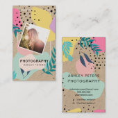 KRAFTPAPIER-Foto der tropischen Formen der Visitenkarte (Vorne/Hinten)