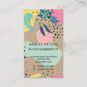 KRAFTPAPIER-Foto der tropischen Formen der Visitenkarte (Rückseite)