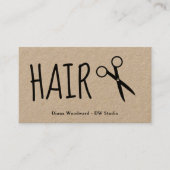 Kraftpapier Friseure Visitenkarte (Vorderseite)
