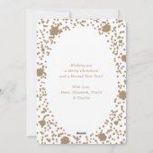 Kraftpapier Frohe Weihnachtsschneeflocke Schneeflo Feiertagskarte (Rückseite)