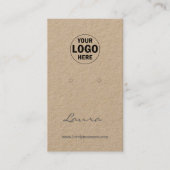Kraftpapier hinzufügen Logo-Werbeaktion Visitenkarte (Vorderseite)