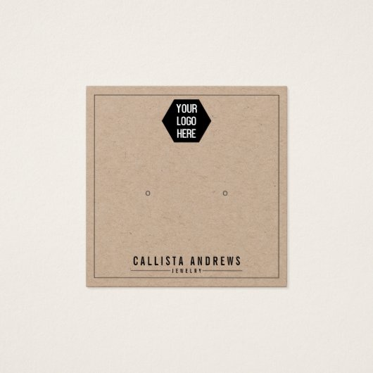 Kraftpapier hinzufügen Sie Ihre Logo-Werbekarte. (Vorderseite)