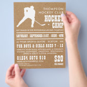 Kraftpapier, Hockey Camp Werbe-Flyer Flyer (Hand)