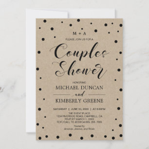 Kraftpapier & Konfetti   Paare Hochzeitsdusche Einladung