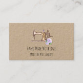 Kraftpapier mit handgefertigten Visitenkarten Visitenkarte (Vorderseite)