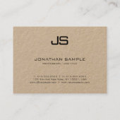 Kraftpapier Modernes, Berufliches Monogramm-Elemen Visitenkarte (Rückseite)