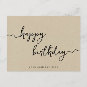 Kraftpapier Professionelles Alles Gute zum Geburts Postkarte