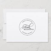 Kraftpapier, rustikal, Online Virtual Wedding Einladung (Rückseite)