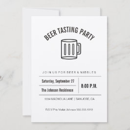 Kraftpapier-Sammlungs-Bier-Probieren-Einladung Einladung