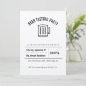 Kraftpapier-Sammlungs-Bier-Probieren-Einladung Einladung (Stehend Vorderseite)