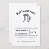 Kraftpapier-Sammlungs-Bier-Probieren-Einladung Einladung (Vorne/Hinten)