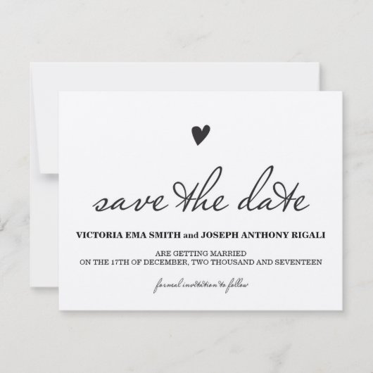 Kraftpapier Save The Date Karte (Vorderseite)