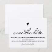Kraftpapier Save The Date Karte (Vorne/Hinten)
