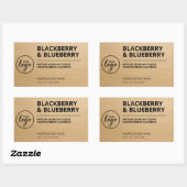 Kraftpapier Soy Wax Kerzen Labels Rechteckiger Aufkleber (Blatt)