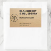 Kraftpapier Soy Wax Kerzen Labels Rechteckiger Aufkleber (Tasche)