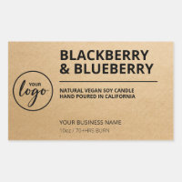 Kraftpapier Soy Wax Kerzen Labels