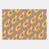 Kraftpapier Tropencocktails Guava Wassermelone Geschenkpapier Set (Vorderseite 3)