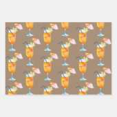 Kraftpapier Tropencocktails Guava Wassermelone Geschenkpapier Set (Vorderseite 2)