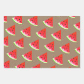 Kraftpapier Tropencocktails Guava Wassermelone Geschenkpapier Set (Vorderseite)