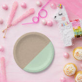 Kraftpapier- u. Minzeneingetauchter Pappteller (Party)