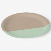 Kraftpapier- u. Minzeneingetauchter Pappteller (Schrägansicht)