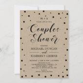 Kraftpapier und Konfetti | Paare Polterabend Einladung (Vorderseite)