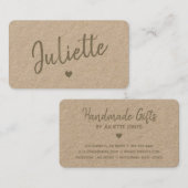 Kraftpapier Unterschrift für einfache Schlichte ha Visitenkarte (Vorne/Hinten)