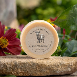 Kraftpapierartig Goat's Milk Soap Cosmetics Label Runder Aufkleber