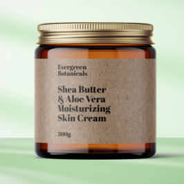 Kraftpapierartig wasserdichte Kosmetikkrüge Wasserflaschenetikett