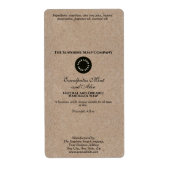 Kraftpapierstanzseifenverpackungslabel w Logo (Vorne)