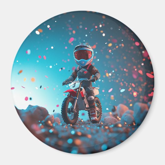 Kraftrad | Boys Birthday Party Magnet (Vorne)