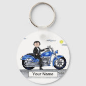 Kraftrad — Cartoon Schlüsselanhänger (Vorderseite)