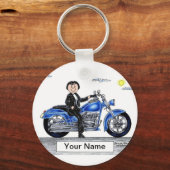 Kraftrad — Cartoon Schlüsselanhänger (Vorderseite)