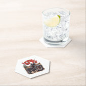 Kraftrad im Wüstenkaktus Western Set (2) Untersetzer (Vor Ort)