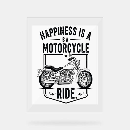 Kraftrad im Wüstenkaktus Western Set (3) Acrylschild (Vorderseite)