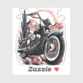 Kraftrad im Wüstenkaktus Western Set (3) Aufkleber (Blatt)