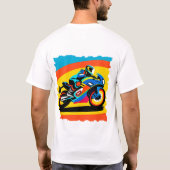 Kraftrad mit hoher Geschwindigkeit T-Shirt (Rückseite)