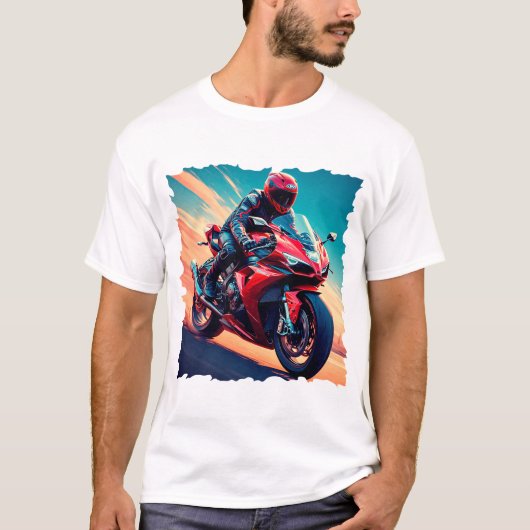 Kraftrad mit hoher Geschwindigkeit T-Shirt (Vorderseite)